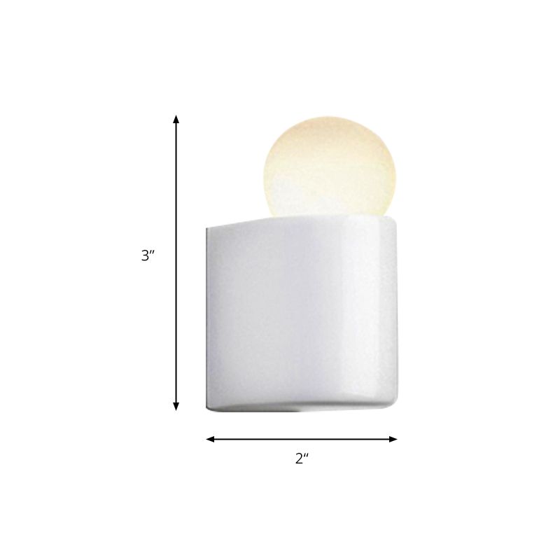 White Ball Wall Lighting Modernist Led Milk Glass Wall Lamp Fixture with Small/Medium/Large Size in White/Warm Light