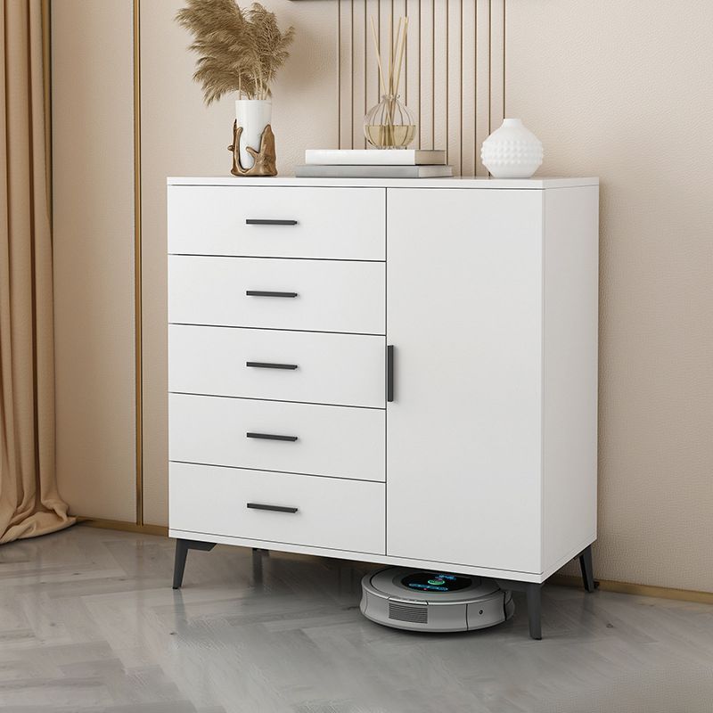 Modern Wooden Accent Cabinet with Black Straight Legs Storage Cabinet
