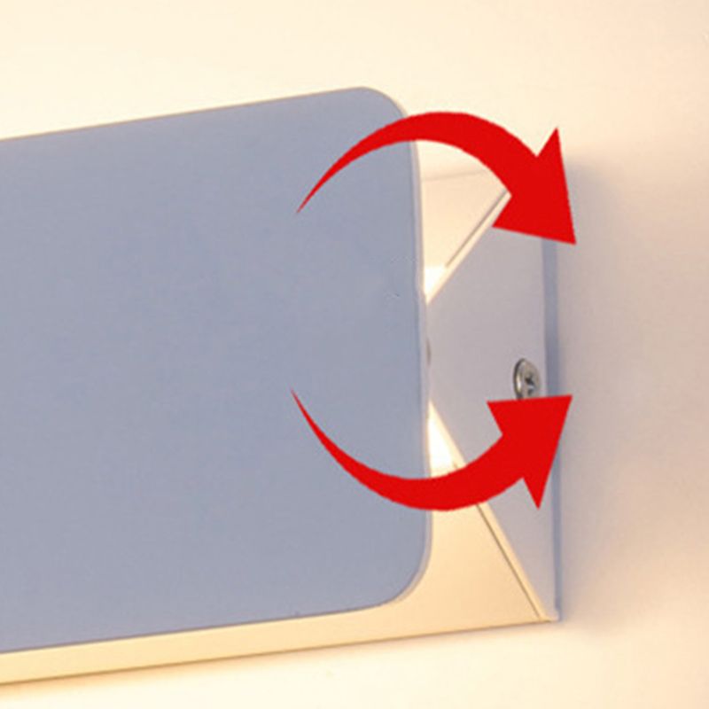 LED Wall Mount Light Metal Wall Sconce Light with Acrylic Shade for Bedroom