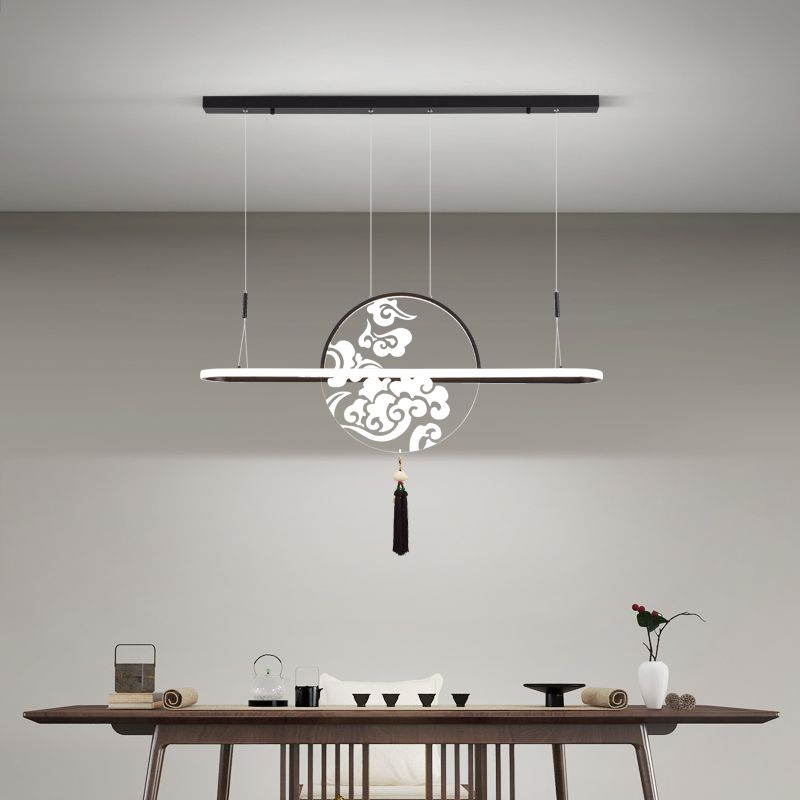 Linear Shape Island Lights Modern Style Metal Two Light Pending Lighting Fixtures