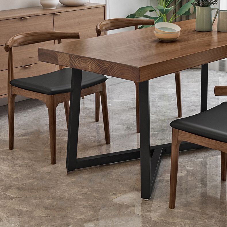 Industrial Dining Table Set 1/5 Pcs Solid Wood Dining Table and Chairs