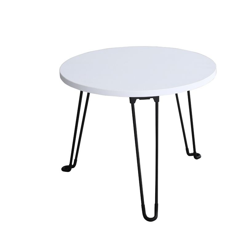 8.6"/12.9"/16.5" Tall Modern 3 Leg Ironcraft Wood Round Top Coffee Table