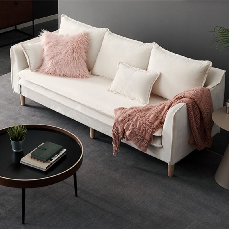 30.3" H 3-seater Square Arm Sofa with Pillows for Living Room