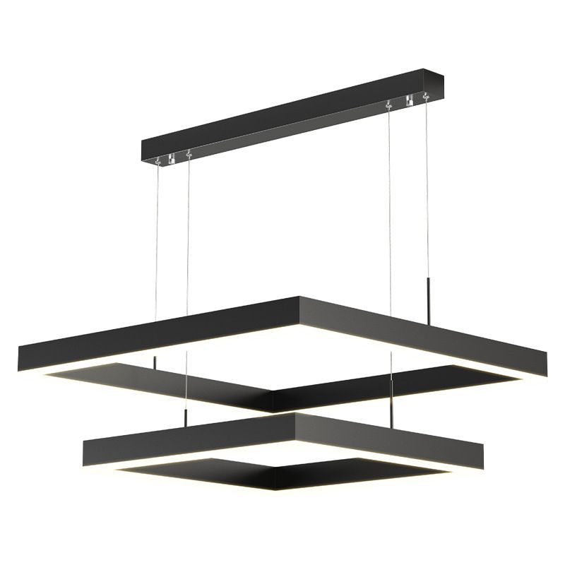 Luz de luz colgante cuadrada luces colgantes de metal modernas