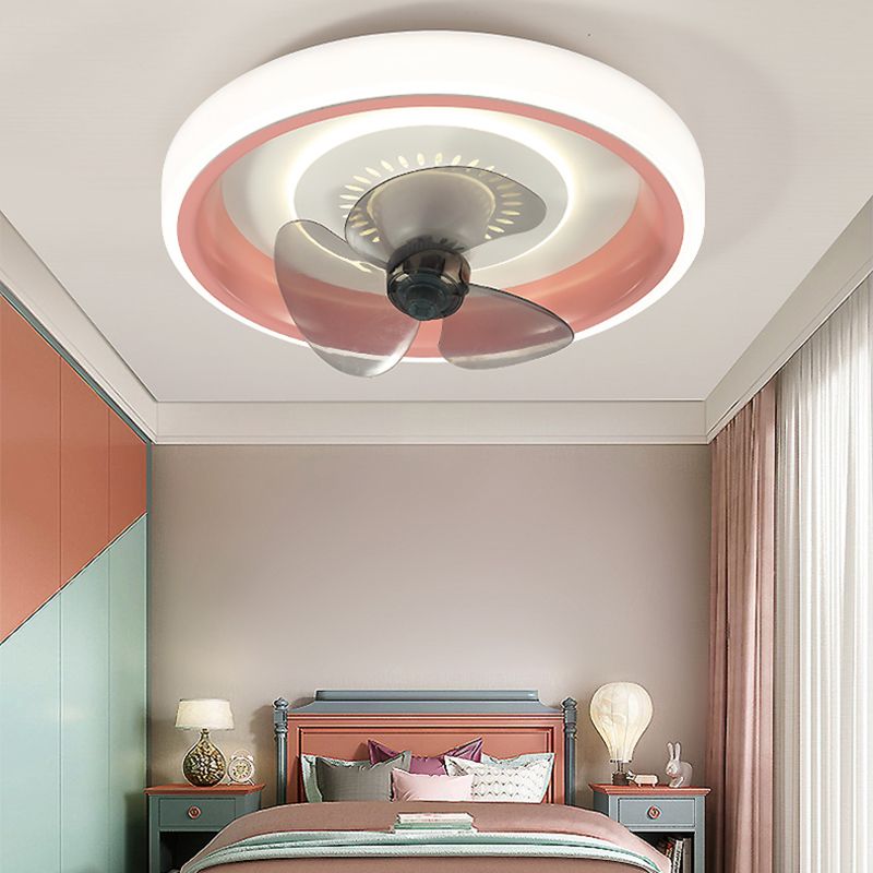 Modern Style Ceiling Fan Lamp Metal 2 Light Ceiling Fan Lighting for Bedroom