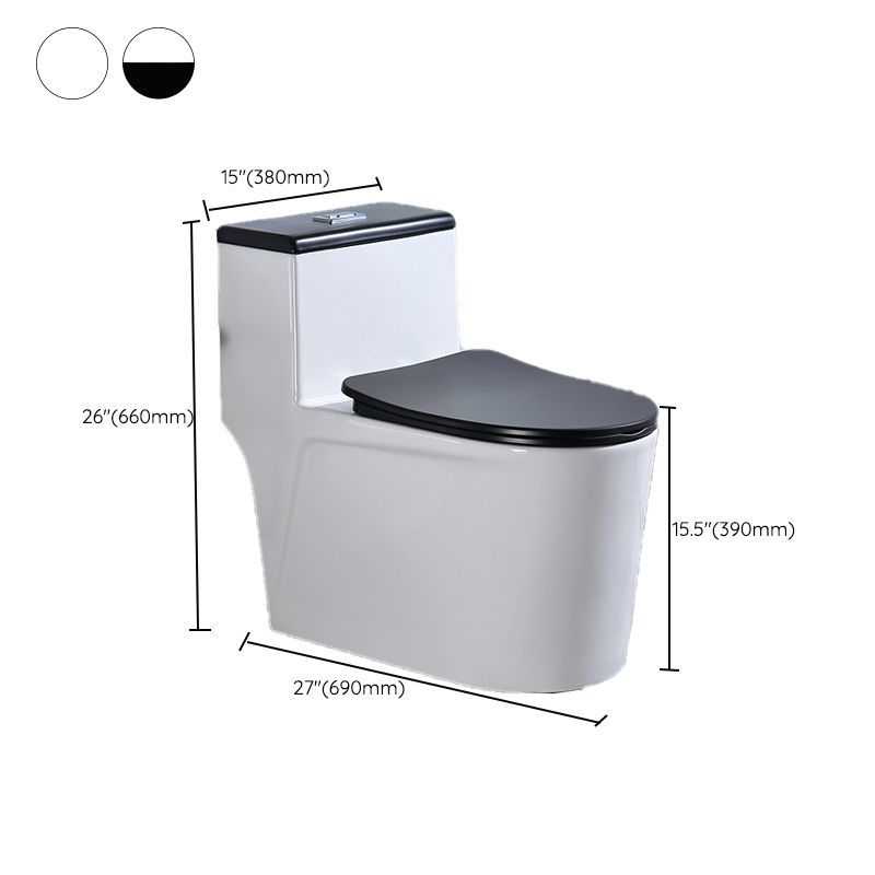 Traditional Floor Mounted Flush Toilet All In One Siphon Jet Toilet