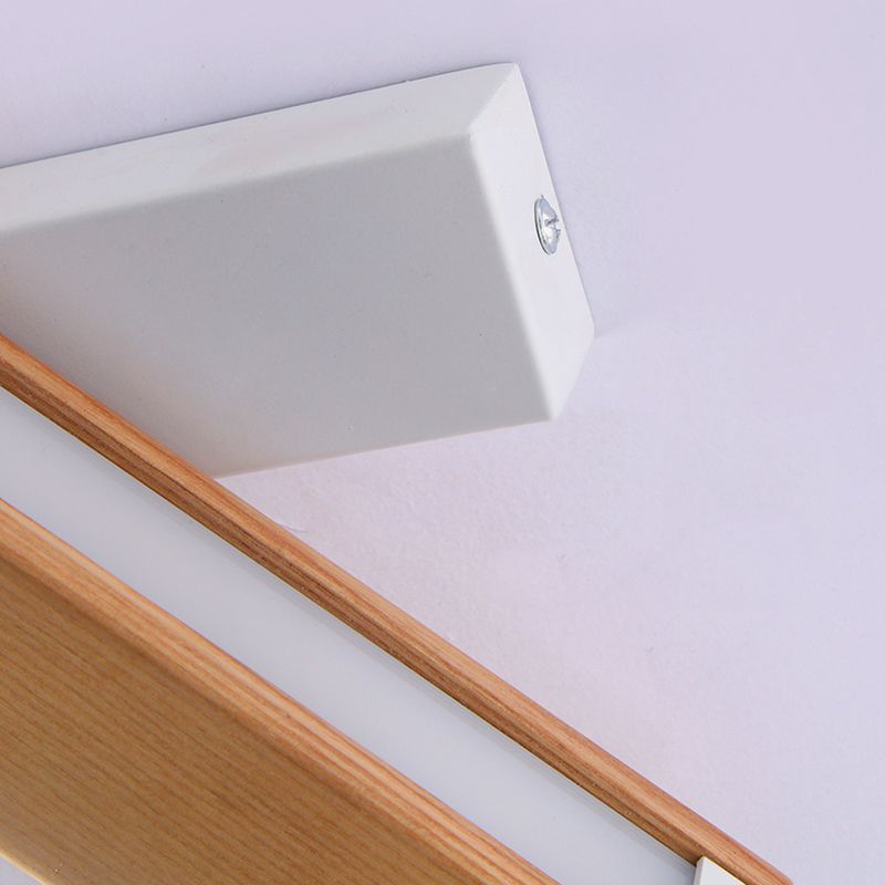 Wooden Creative Rotatable LED Wall Lamp Hand Pull Switch Design Sconce Light for Bedroom