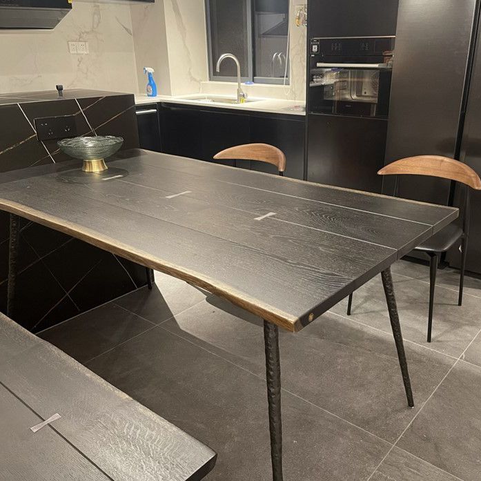 Traditioneller luxuriöser Rechtecktisch Eiche Massivholz Dichtungstisch mit 4 Beinen