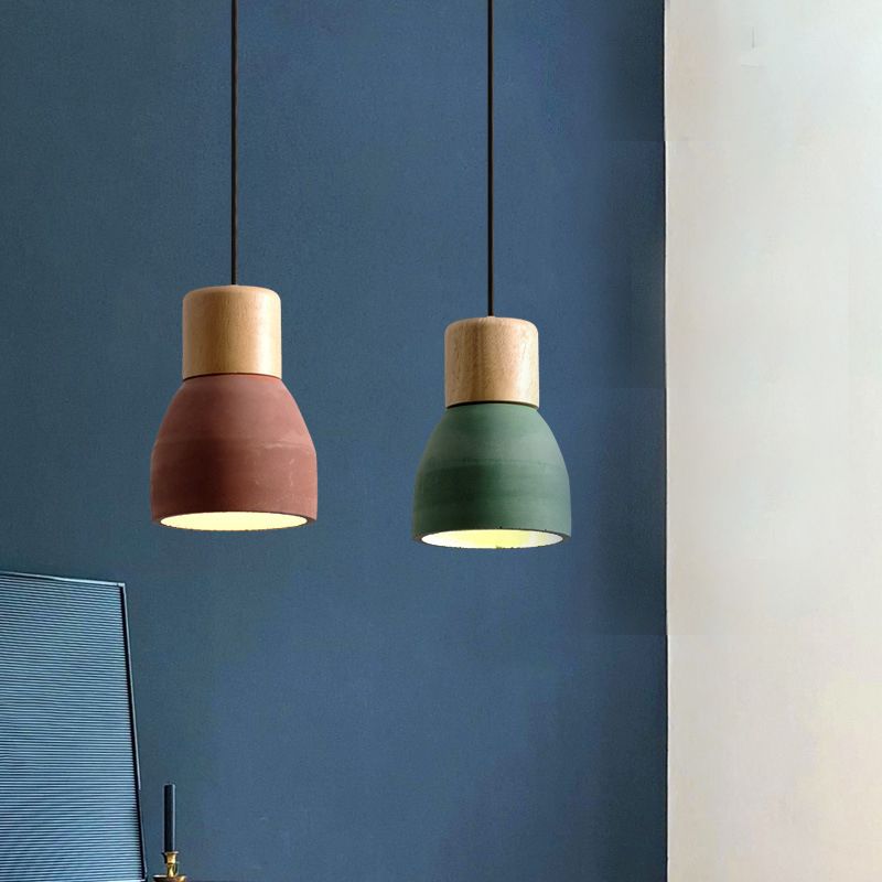 Modern artistico a sospensione singolo a sospensione a sospensione geometrica con tonalità di cemento