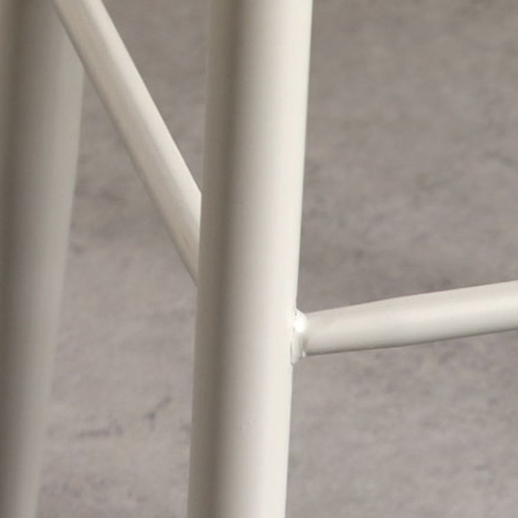 Modern Armless Backrest Counter Stool Iron Cafe Bar Stool with  Acrylic Seat and Pedal