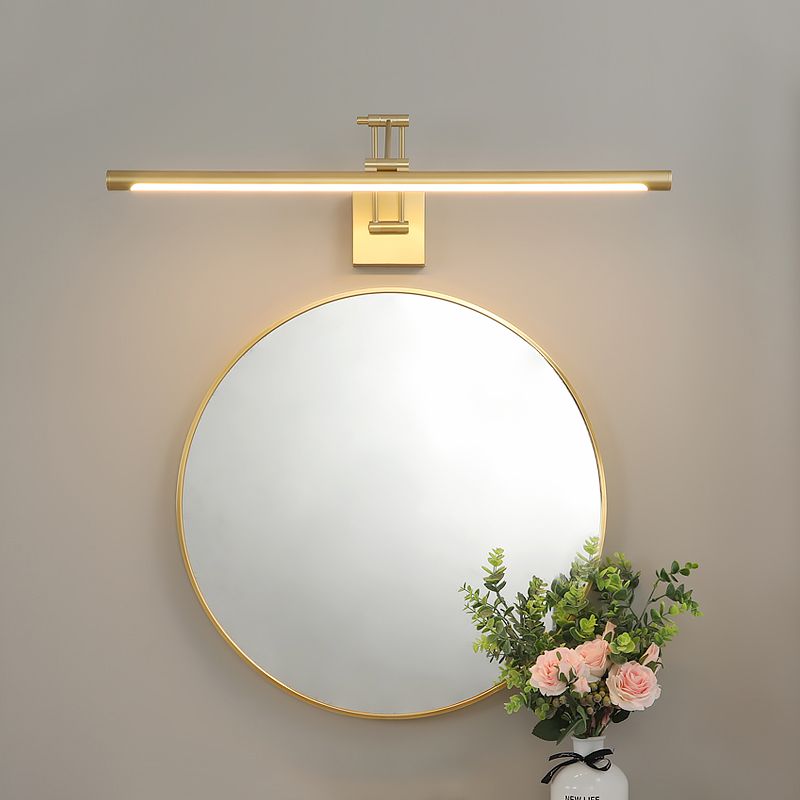 Pronzo della parete lineare a LED d'oro in moderno in stile conciso in ferro battuto esteabile luce murale con ombra acrilica