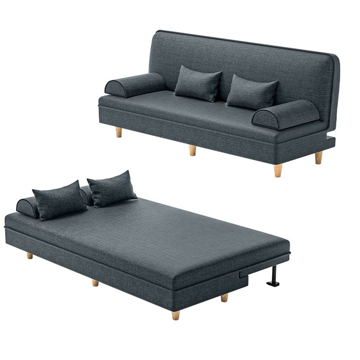 Linen Contemporary Armless Adjustable Sofa Convertible Sofa for Living Room, Apartment