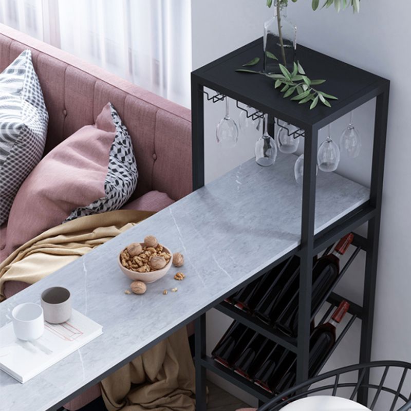 Glam Bar Table Set 1/2/3 Pcs Storage Bar Table with Bar Stools