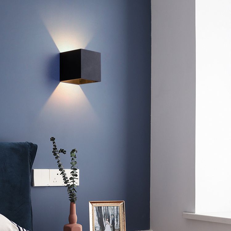 Metalen vierkante wand gemonteerd verlichtingsarmatuur moderne minimalistische stijl wandlichtwagentjes voor woonkamer