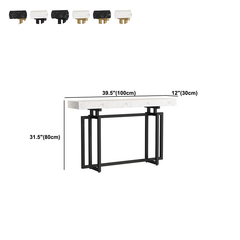 12" Wide Rectangle Scratch Resistant Console Table for Hall,Abstract Legs