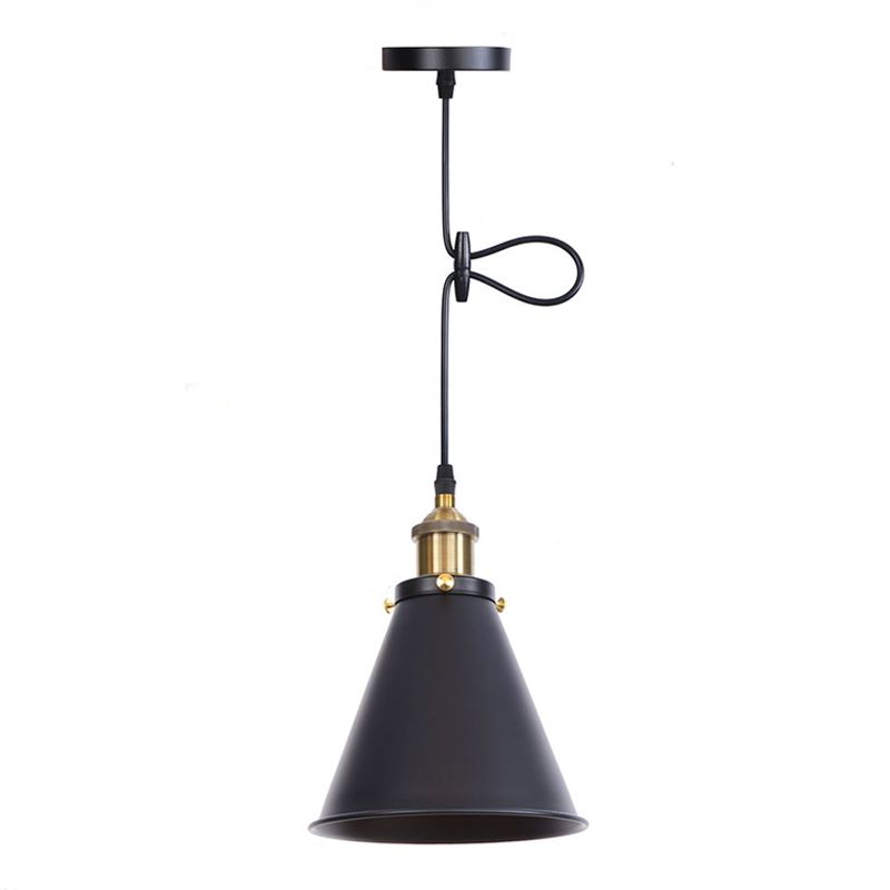Wijd uitlopende industrieel hangend plafondlicht 1 licht metalen hangersverlichtingsarmaturen