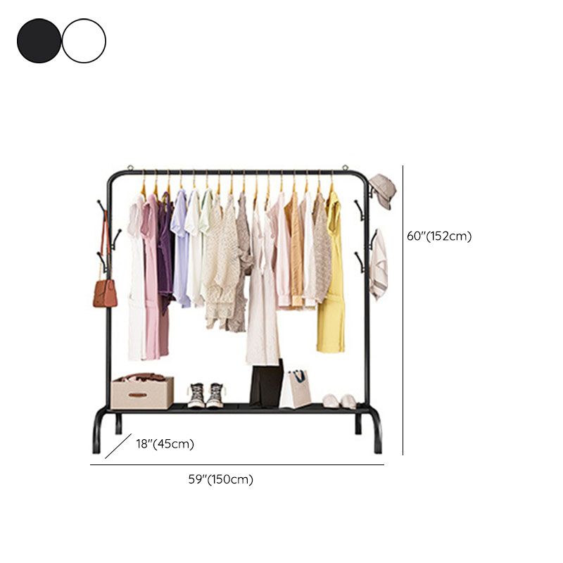 Modern Coat Rack Free Standing Solid Color Coat Rack with Storage Shelving