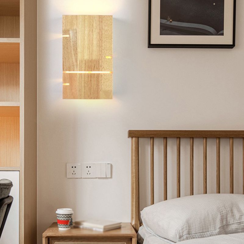 Modern Style Wall Lamp Wooden Wall Sconce Lighting for Bedroom