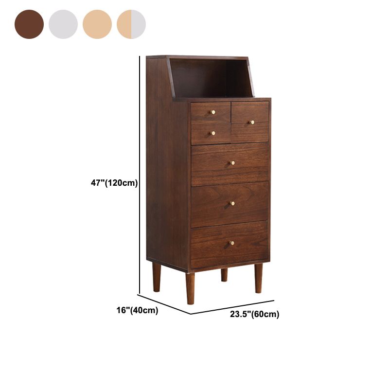 6 Drawers Accent Chest with Straight Legs Contemporary Chest 15.74" Wide