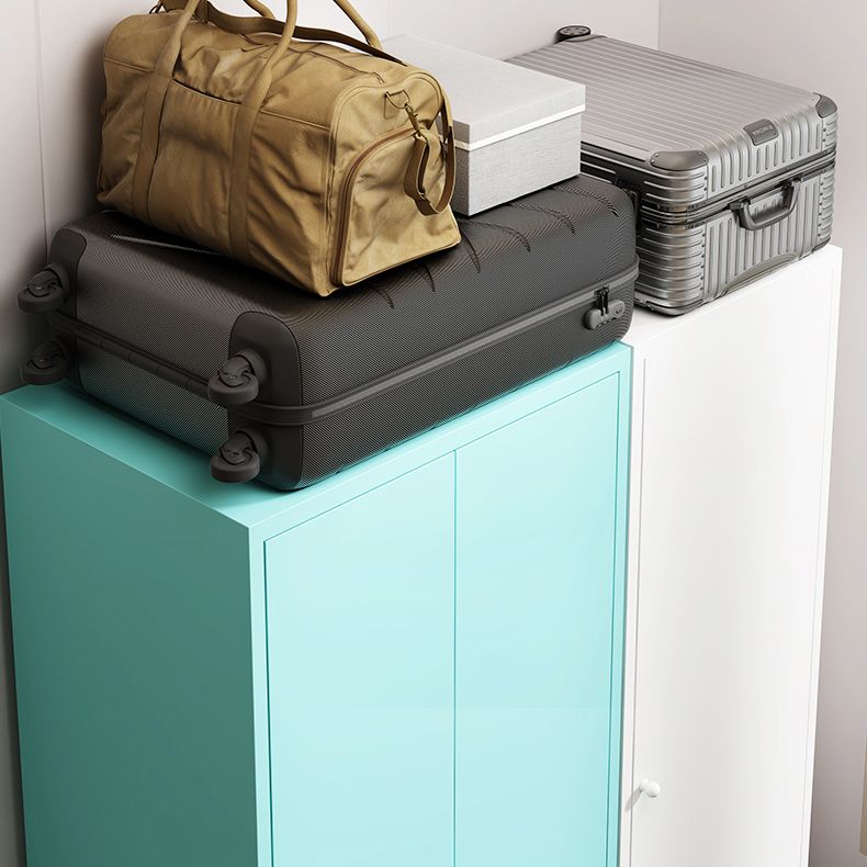 Contemporary Style Wardrobe 1-Door Metal Wardrobe Closet for Bedroom