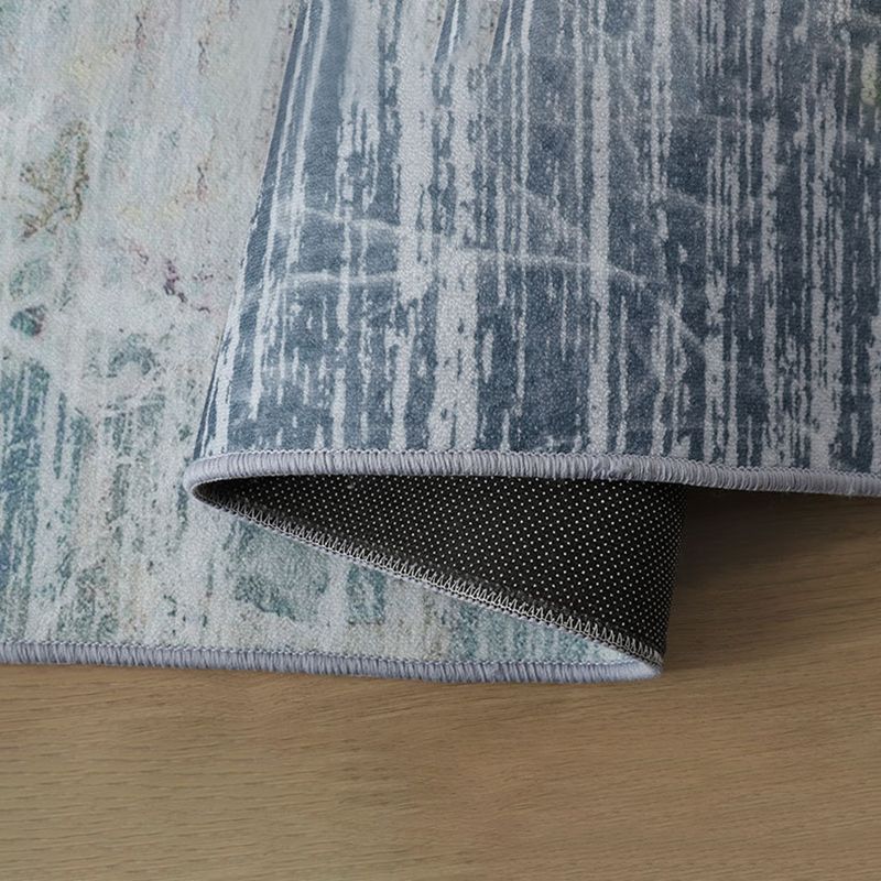 Purple Modern Rug Polyester Color Piece Rug Stain Resistant Rug for Living Room