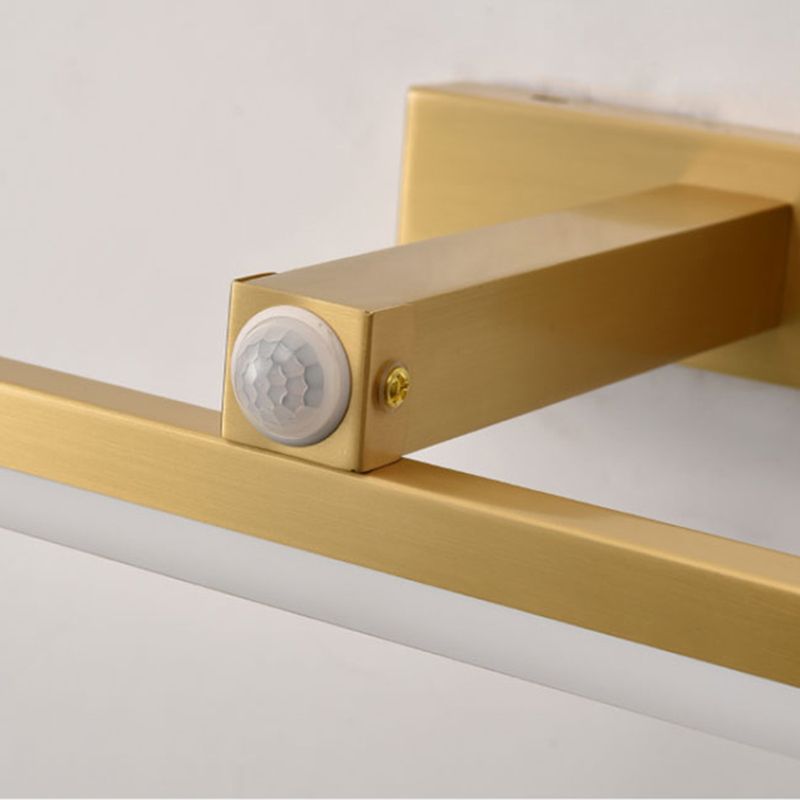 Contemporary Minimalism Style LED Copper Inductive Vanity Wall Lighting Light for Bathroom