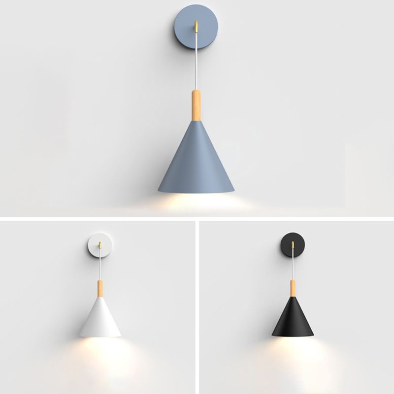 1-Light Modern Nordic Wall Lights Metal Wall Mounted Lamps for Bedroom