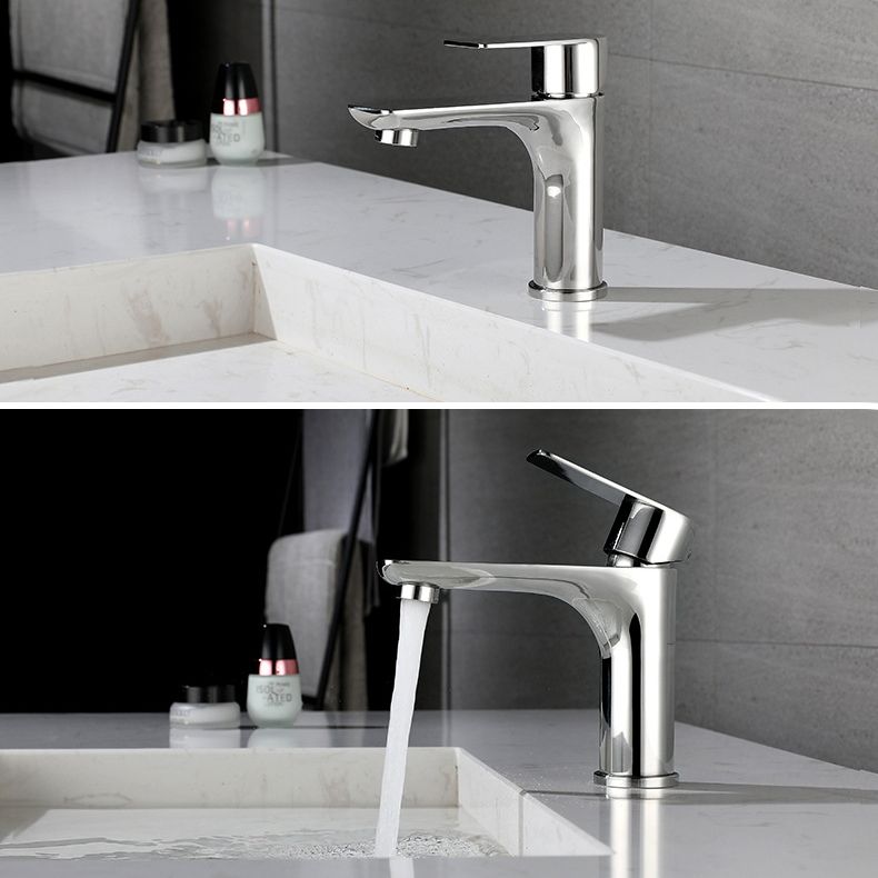 Modern Vessel Faucet Copper Single Handle Low Arc Vessel Faucet for Home