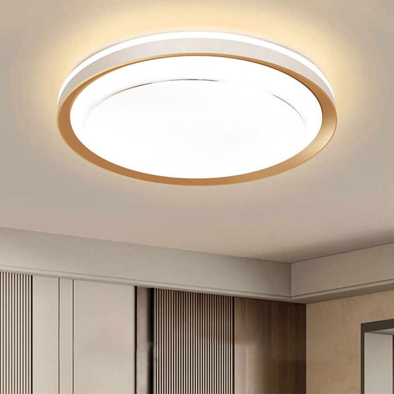 Metal Geometric Flush Mount Fixture Modern Flush Light Fixtures in Gold