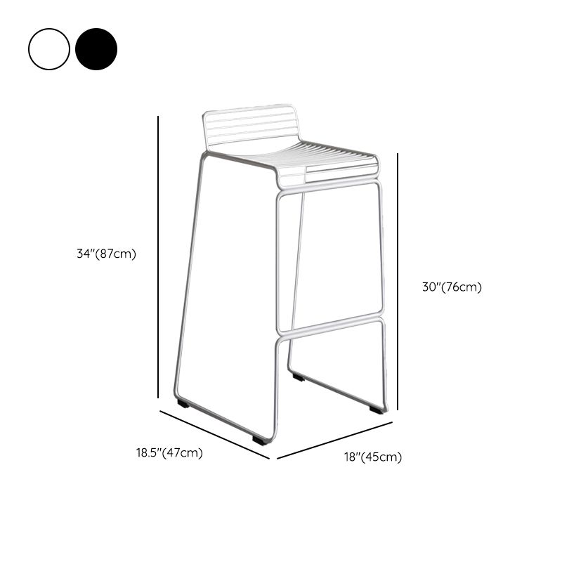 Industrial Armless Low Back Stool Steel Bar Height Stool for Bristol