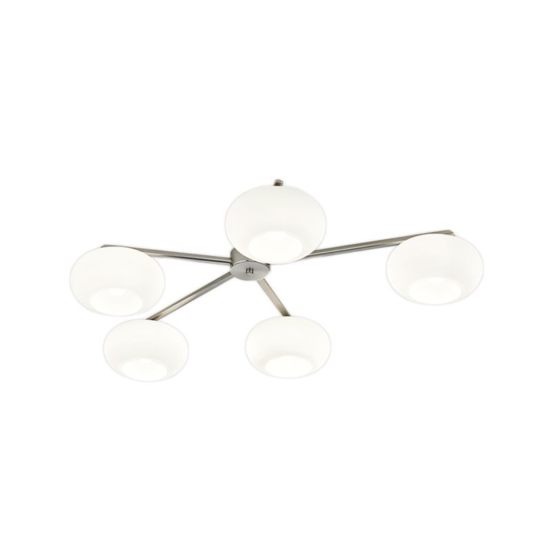Multi Lights Ceiling Mount Light Modern Style with Glass Shade for Living Room