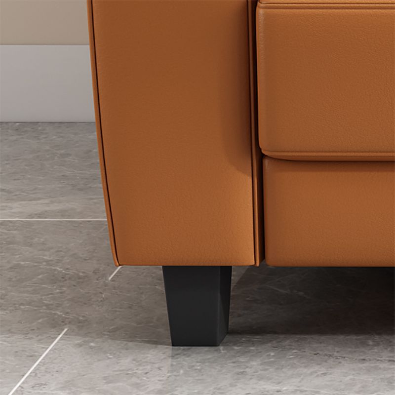Cuscino cucito posteriore faux cuscino in pelle divano
