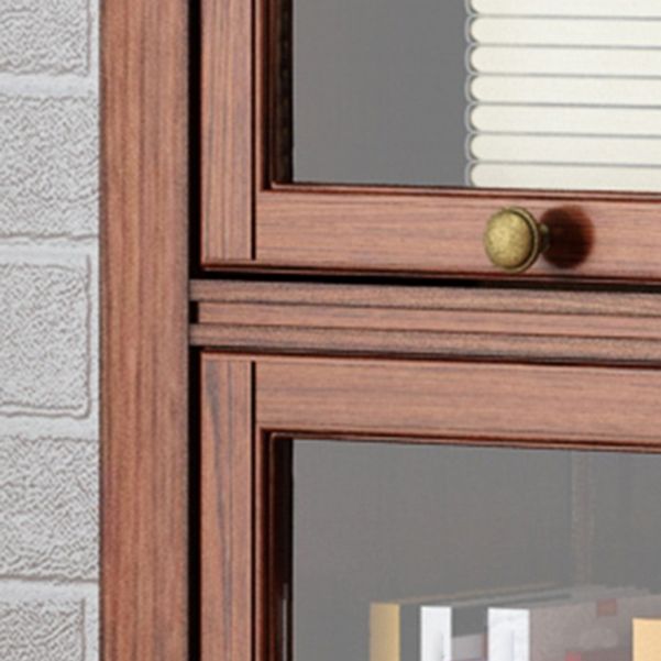 Wooden Closed Back Standard Bookcase Contemporary Style Bookshelf for Home Office