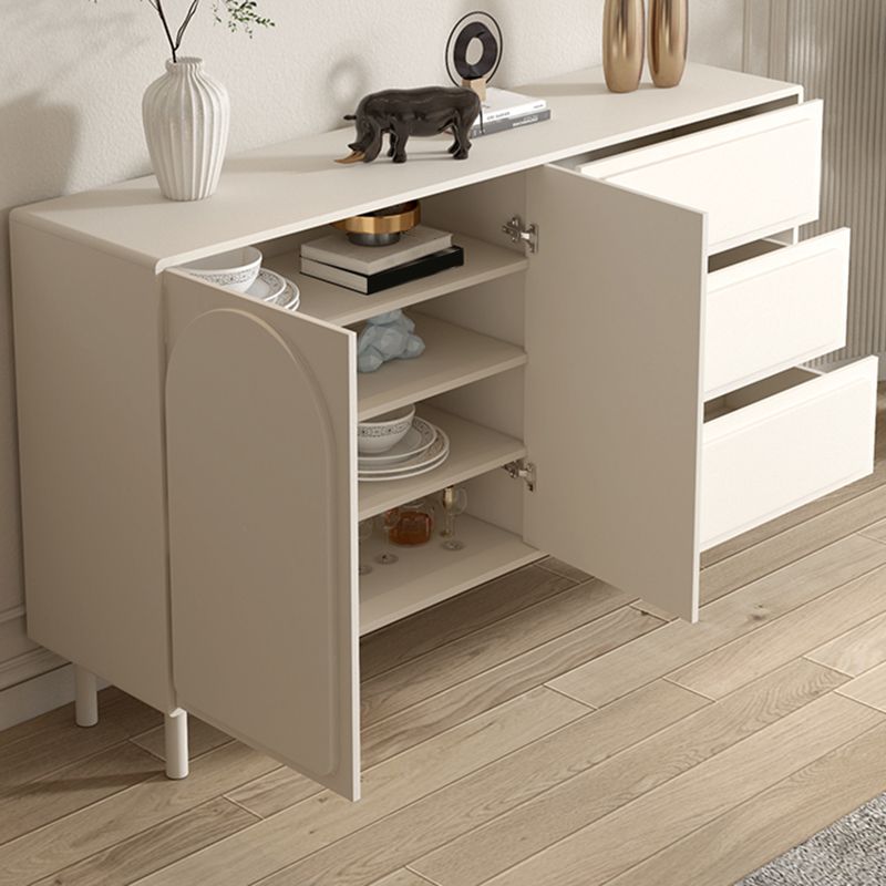 37.4"Tall White Wooden Cabinet , 3- Drawer Rectangle Accent Cabinet