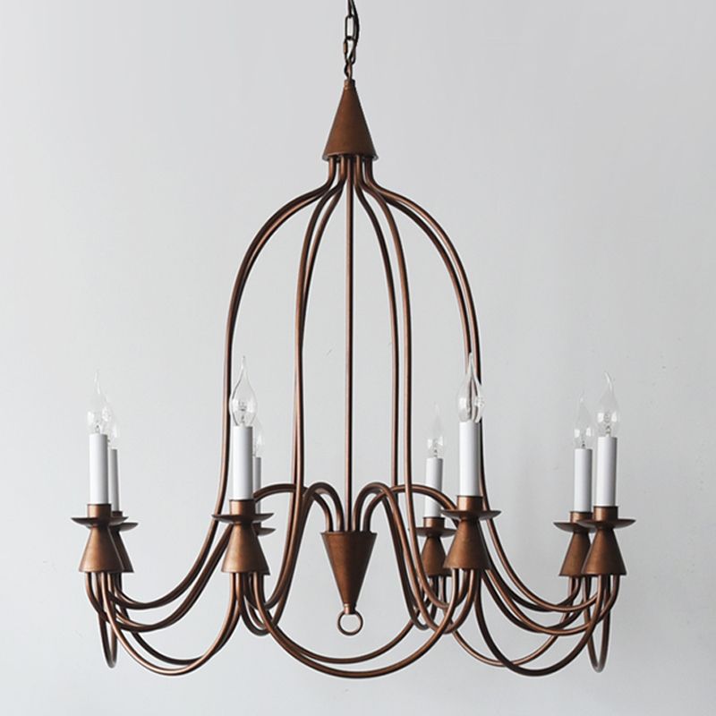 American Classic Style Hanging Chandelier Light Metal Ceiling Chandelier