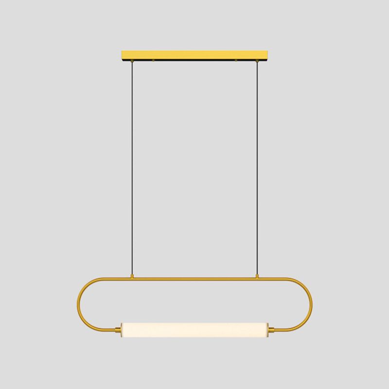 Lineal colgante isla luz contemporánea lámpara de lámpara de metal lámpara para comedor