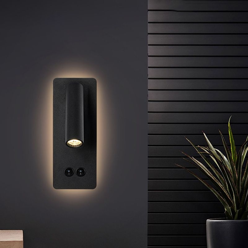 Modern Concise Rectangular LED Wall Light Aluminium Reading Wall Lamp for Bedroom