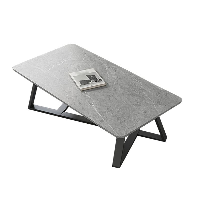 Cross Legs Coffee Table Minimalist Solid Wood Rectangular Coffee Table