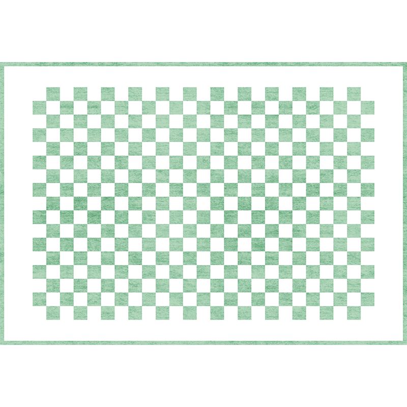 Minimalist Buffalo Plaid Rug Color Mixed Polyester Area Carpet Non-Slip Backing Rug for Living Room