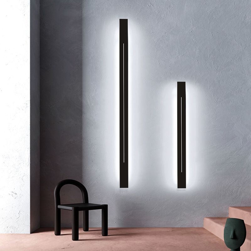 Metal Strip Shape Wall Light Minimalist 1 Light LED Wall Sconce for Aisle