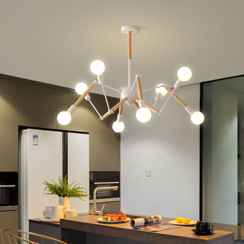 Spider Chandelier Light Fixtures Modern Multi-Head Hanging Pendant Lamps for Living Room