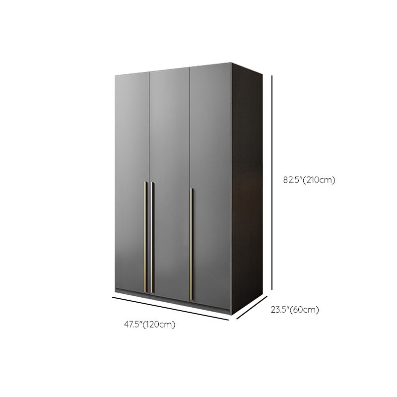 Black Colour Wooden Wardrobe Soft Close Drawer Wardrobe Closet for Home