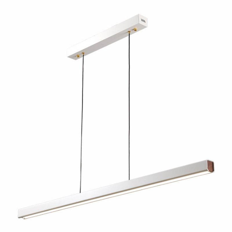 Éclairage d'île de forme linéaire de style moderne