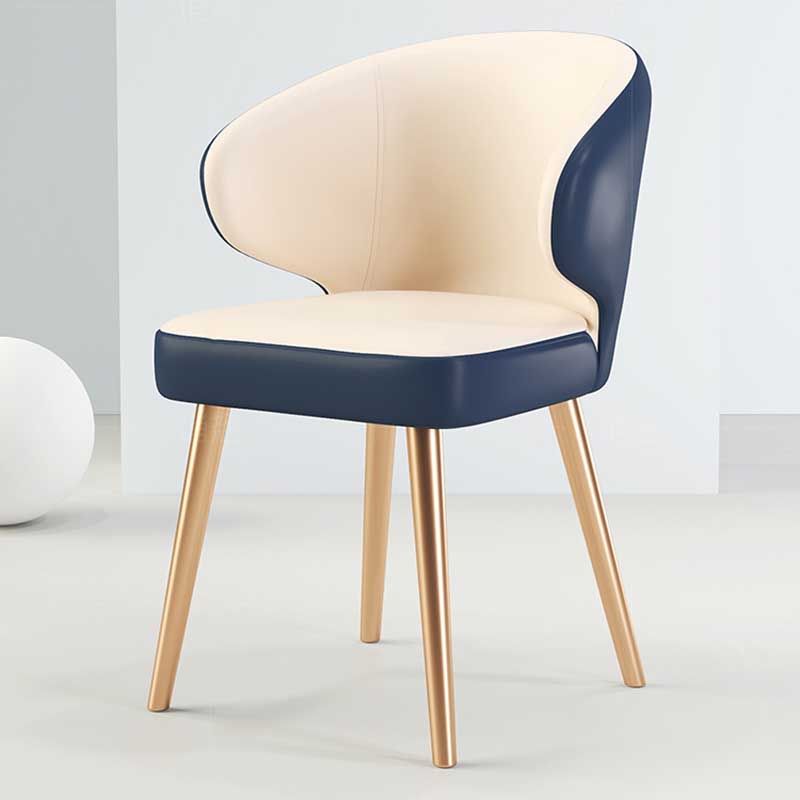 Chaise moderne d'intérieur et d'extérieur, chaise de salle à manger en métal, sans accoudoirs, pour cuisine