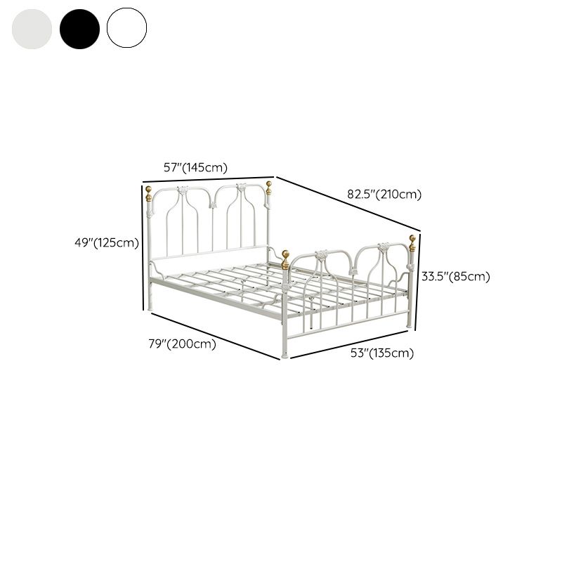 Metal Scandinavian Tall Clearance Bed Open Frame Headboard Panel Bed