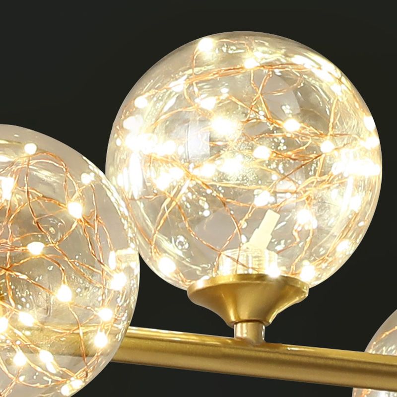 Contemporary Style Spherical Island Lighting Ideas Clear Glass Island Pendant Lights