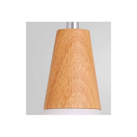 Minimalist Pendant Light Fixture White Cone Ceiling Pendant Light with Glass Shade