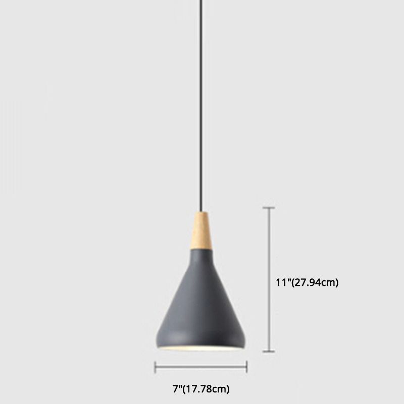 Multi Color Optional Simplicity Pendant Light Nordic Macaroon Aluminum Lampshade 1-Light Hanging Light for Kitchen