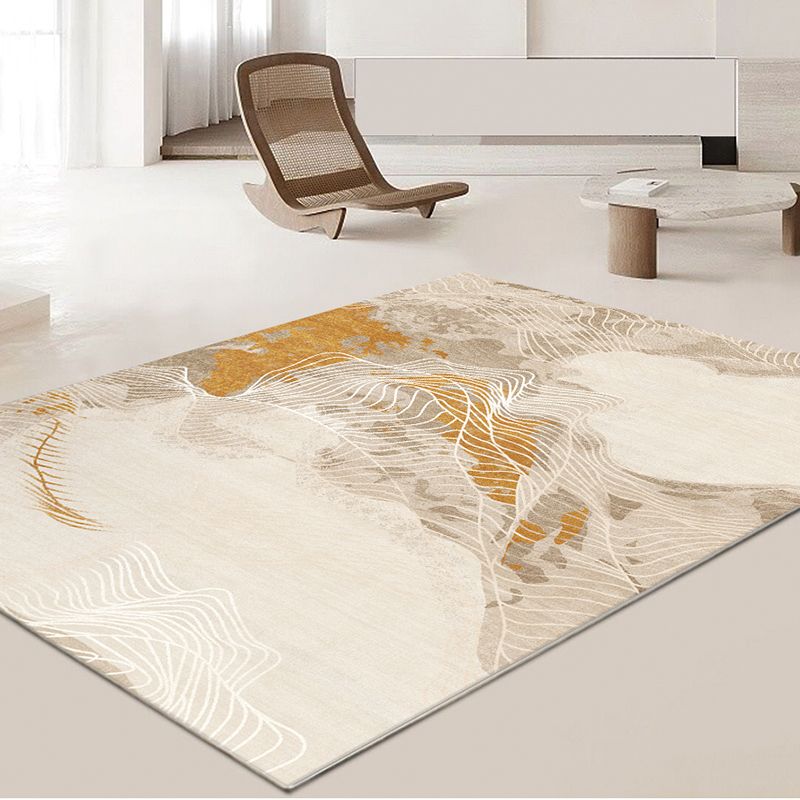 Stylish Smoky Cloud Pattern Rug Modern Polyester Carpet Anti-Slip Area Rug for Home Decor