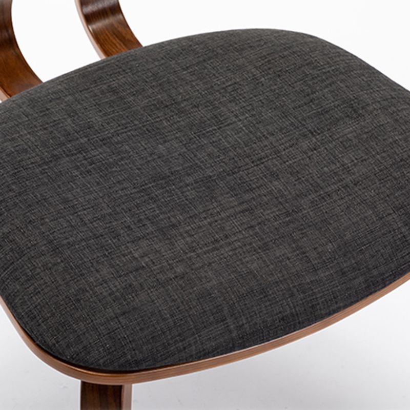 Chaise d'appoint contemporaine à la maison, chaise de salle à manger en bois rembourrée à dossier ouvert